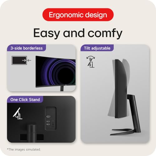 LG Electronics Curved UltraWide Monitor 34WR50QK, 34 inch, 1440p, 100Hz, 5ms Response Time, VA Panel, Smart Energy Saving, Displayport, HDMI - Image 5