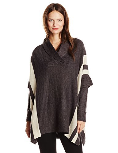 Colorblock Poncho Sweater 