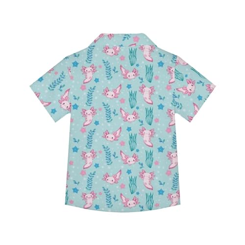 Boys Girls Hawaiian Shirt Kids Button Down Print Shirt Casual Short Sleeve Shirt Summer Tops for Beach Party2