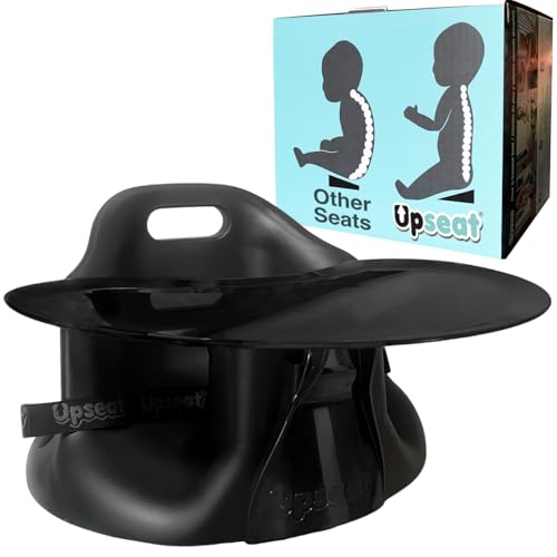 Image of Upseat – The Original Ergonomic Baby Floor & Booster Seat with Tray, Developed with Physical Therapists for Upright Posture & Healthy Hip Development, 4–24 Months, Dishwasher-Safe Extra-Large Tray