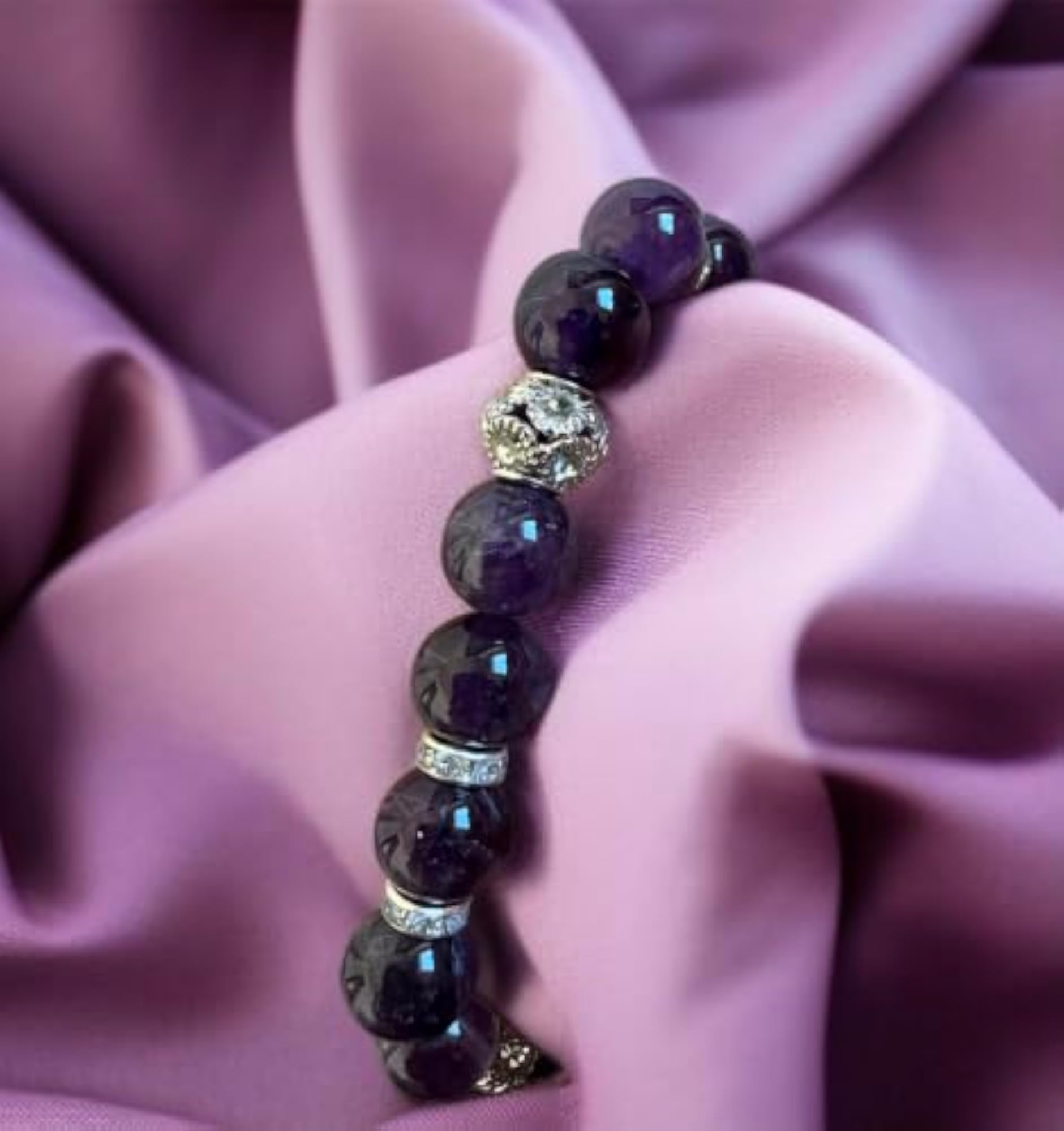 Women's Amethyst Round Necklace