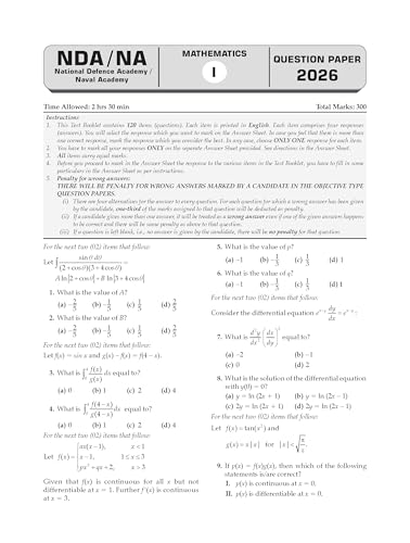 Image of Oswaal NDA /NA Mathematics 18 Previous Years' Solved Papers English Medium | Year-wise 2017-2026 | Includes 2026 Paper-I | 2200+ Questions | With Oswaal AI | For 2026-27 Exams