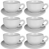 Tassen-Set 12tlg. mit Modellauswahl - Espresso Tassen Set 12tlg. - Cappuccino Tassen Set 12tlg. - Tassen mit Untertasse (Cappuccino Set)