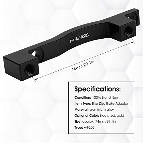 VGEBY Disc Brake Adapter, A-F203 Disc Brake Mounting Bracket Mount Caliper Adaptor for Mountain Bike (Black)