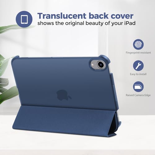 Image of ProCase Smart Case for iPad mini 7 A17 Pro 2024 /iPad Mini 6 2021 8.3 Inch iPad mini 7th /6th Gen Case, Hard Back Cover for iPad mini 8.3 inch 7th Gen A2995 /A2996 /A2993 /6th Gen A2567 A2568 A2569 -Oceanblue | Slim iPad Mini 7th /6th Gen Case Hard Back Cover for iPad Mini 7th Gen A2995 /A2996 /A2993 /6th Gen A2567 A2568 A256