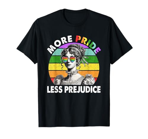 More Pride Less Prejudice Pride Month LGBTQ Gay Lesbian T-Shirt
