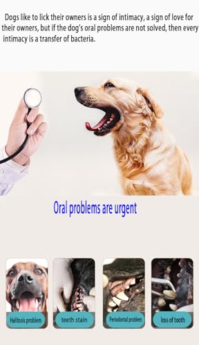 Image of 6 Pcs Dog Toothbrush Set: Triple Head & Pet Finger Toothbrush, Black & White, Manual, Suitable for Cats & Dogs