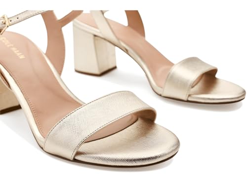 Cole Haan Cole Haan Women's Sandals - Josie Block Heel, Soft Gold/Powder Leather, 8-B US