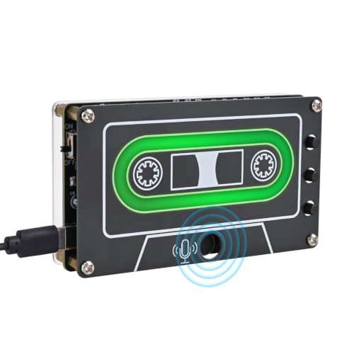 DIY Sound Recorder Soldering Kit, ICSTATION 10 Minutes Voice Recorder Soldering Project With 3 Independent Audio Tracks & LED Lights Adults Electronics Solder Learning Kit Present for Family Friends