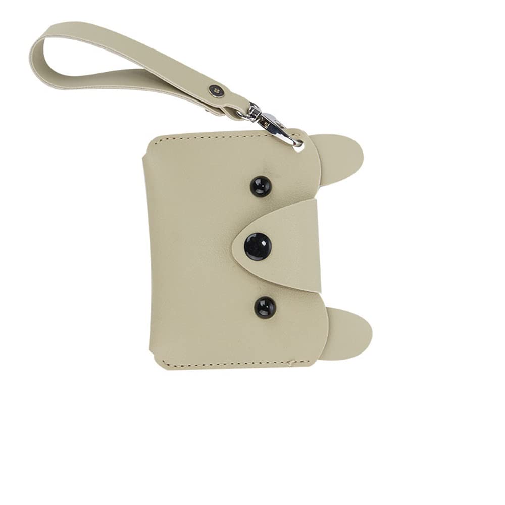 STERCULIA Birth Control Pill Case/Wallet PU Leather Medicine Holder Cat (Light Green)