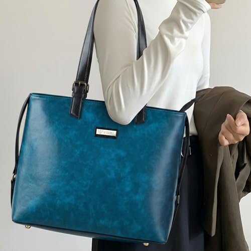 Image of VISMIINTREND Stylish Leather Office Laptop Tote Bag for Women| Shoulder Work Hand Bags for Women | College Bag for Girls | Fits 13 inch,14 inch, 15.6 inch Macbook Laptops