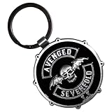 Rock Off officially licensed products Avenged Sevenfold Deathbat Crest Drum Double-sided Plastic Key Chain