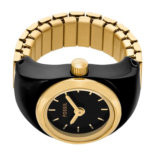 Image of Fossil Women's Watch Ring, Quartz Stainless Steel Two-Hand Ring Watch for Women