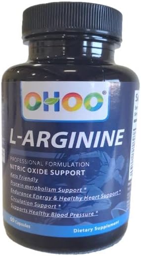 OHOO L-Arginina - Suplemento de mejora masculina, fórmula profesional, soporte de óxido nítrico, apto para keto, soporte de resistencia y