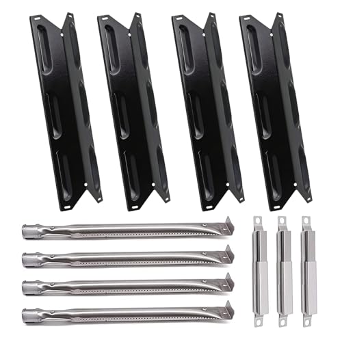 Grill Replacement Parts for Kenmore 146.23678310 146.16142210 146.23673310 146.16198211 146.34611410 146.34611410 146.46372610 Gas Grill Porcelain Steel Heat Plate Shield Burner Tube Repair Kit