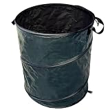 TENAX Garden Bag Start 150L Sacco Giardino Pop-Up 55x66 cm Verde, Sacco per Foglie e Rifiuti Verdi, in Polietilene Impermeabile, Autoportante Pieghevole con Maniglie, Senza Coperchio