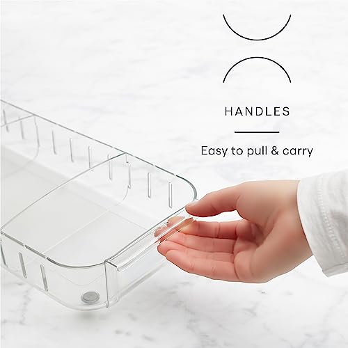 Image of YouCopia Multi Trolly Multipurpose Portable Storage Floor Standing Or Tabletop Rack|Trolley with Wheels for Kitchen Storage, Tiered Shelf Kitchen Trolley Modern Knits Transparent (Clear)