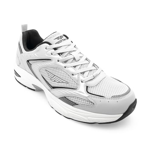 Image of Red Tape Men's Sneakers Grey Green Mesh Pu Round Toe Lace-Up