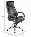 Kijng Chefsessel Throne - Schwarz Echtes Leder mit Hartbodenrollen Ergonomischer Bürostuhl...