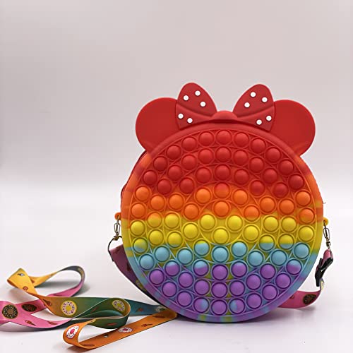 Sigvetan Pop Bag ,Poppits fidgets for Girls,Big Size Fidget Bag, Raibow Fidget Purse for Girl,Best Gift for Girls,Clearance
