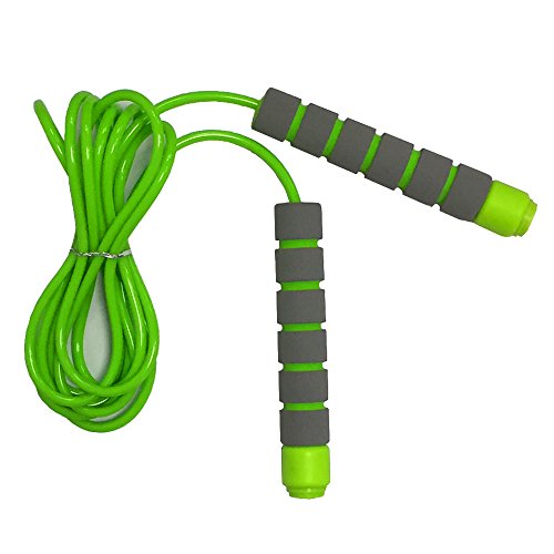 Jump Rope For Kids - Adjustable Soft Skipping Rope With Skin-Friendly Foam Handles For Kids, Boys, Girls, Children - Outdoor Fun Activity, Great Party Favor, Exercise Activity & Fitness - Orange & Green #TOP2
