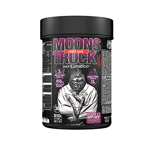 ZOOMAD LABS - Moonstruck II, Polvos Pre Entreno, Suplemente para Deportistas, Pre Training, Pre Workout en Polvo, con Cafeína, Citrulina y Extractos Vegetales, Energy&Focus - 510 g, Sabor Candy Coke Cover