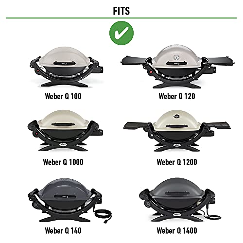 Weber Porcelain‑Enameled Cast‑Iron Cooking Grates (2‑Pack) – Replacement Grates with Support Bracket for Weber Q 100, Q 1000 & Q 1200 Grills, Dishwasher Safe by Weber - Image 3