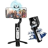 ▷【Sensor de Visión de Al Integrado】con el primer chip de AI H2 exclusivo y sensor de visión de AI integrado, puede realizar un seguimiento automático sin APP, el seguimiento y el reconocimiento de la cara se vuelven más precisos y sensibles. La APP Hohem Pro ayuda a calibrar los puntos para seguir el objetivo dentro del rango de seguimiento visual personalizado. El gimbal a 3 ejes puede invertirse para pasar a disparar de abajo a arriba, desbloqueando una nueva perspectiva somatosensorial.