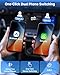 FAHREN 2-in-1 Wireless CarPlay & Android Auto Adapter, One-Click User Switching Car Play Wireless Adapter, Converts Wired to Mini Bluetooth Carplay adapter, Compatible iOS & Android with USB A & USB C