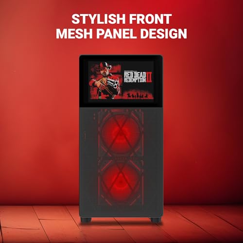 Image of Ant Esports ICE Digital C3 ATX Computer Case /Gaming Cabinet - Black | Support ATX, Micro-ATX, Mini-ITX, Pre-Installed 2 Front Fans & 1 Rear ARGB Fans
