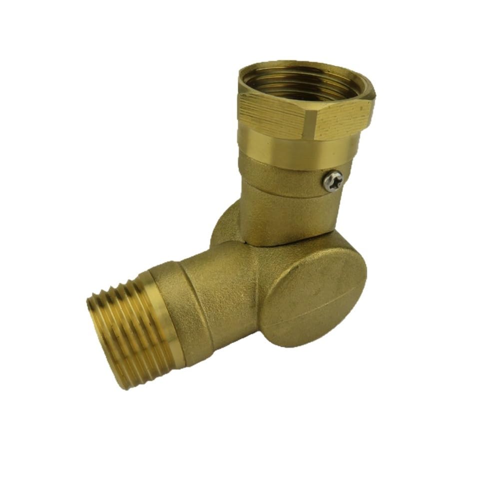 Littimoon Metal Swivel Connector Garden Hose Adapter 180 and 360 Degree Adjustable Faucet for Irrigation Driveway Gold