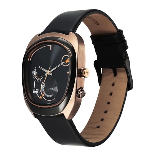 Image of Fastrack Cosmic Tribe Quartz Analog Black Shaped Dial Men's Watch - 3327KL01
