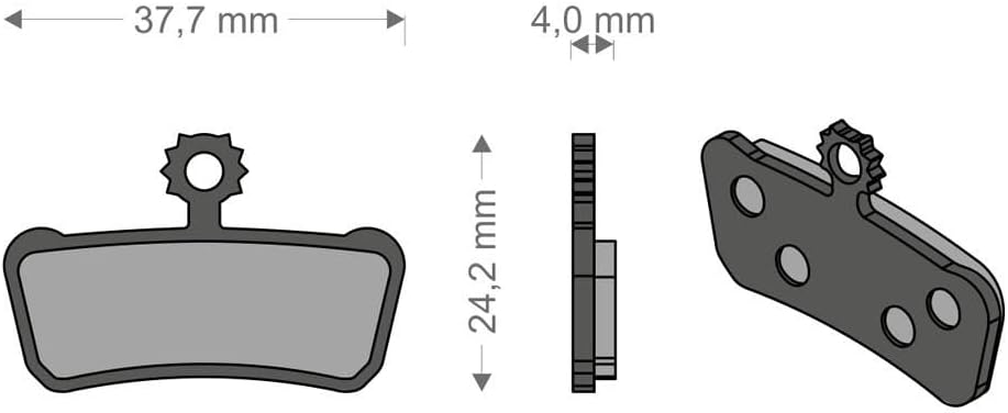 BRENTA CICLO 8033413727754, E-Bike Compound Brake Pads for System XO-Elixir Unisex Adult, Black, One Size