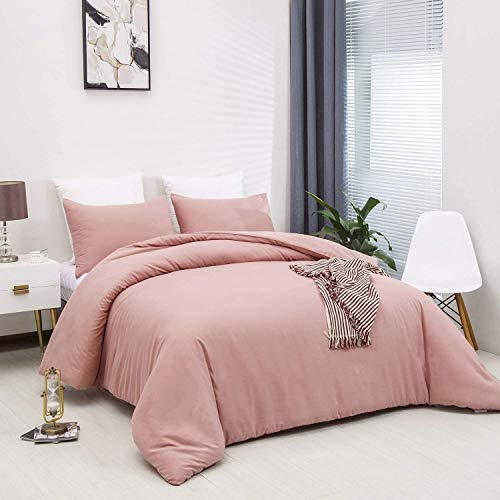 Houseri Pink Comforter Set King Blush Pink Bedding Comforter Sets King Size Dusty Pink Comforter Light Pink Bedding Blanket Summer Pink Comforter King For Women Girls Rose Pink King Comforter Set #TOP1