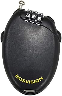 Bosvision Ultra-Secure 3-Digit Combination Lock with 73cm Retractable Cable for Bike, Ski, Snowboard and Stroller