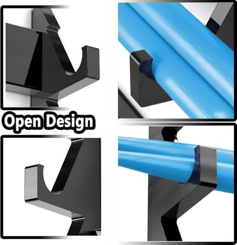 Support de baguettes de batterie à suspendre pour percussions/marimba, support mural en acrylique pour 10 paires de baguettes de batterie