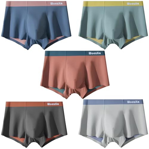 Mens Trunks Underwear - Micro Modal Seamless Boxer Briefs - Breathable Cooling Trunks - Underwear Pack