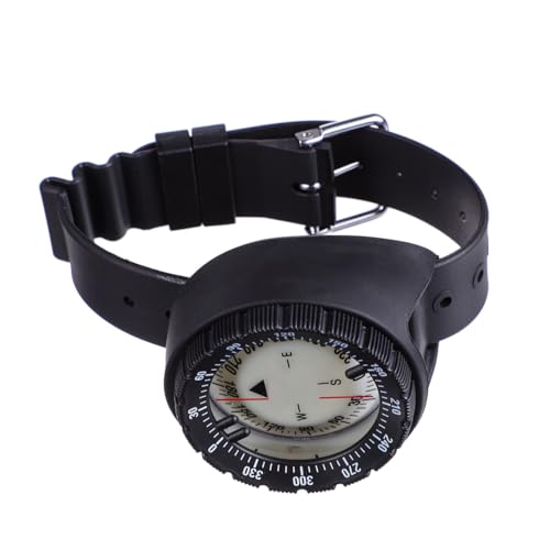 Milisten Pulsera Brújula Impermeable Negra Luminosa Herramienta de Navegación para Camping Senderismo Buceo