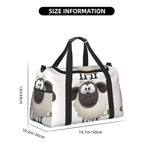 Sheep Travel Duffel Bag Lightweight Waterproof Carry On Tote Bag Foldable Weekender Overnight Bags Sport Gym Bag For Women Men4