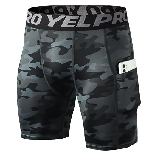 Shorts de compressão masculinos pacote com 3, roupa íntima de compressão Dry Fit Spandex Shorts de corrida masculinos de treino atlético bolso curto, 1 peça, camuflado, preto, M