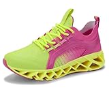 Women's Walking Shoes Lightweight Breathable Tennis Running Blade Fashion Sneakers for Athletic Sports Training Jogging Travel Rose Size 8