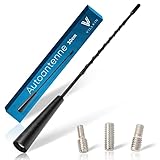 Villkin 30cm Autoantenne - Dachantenne für optimalen AM/FM-Empfang mit M4, M5, M6 Gewinde auch als Ersatz für 40cm Antenne (Schwarz, 1er Set)
