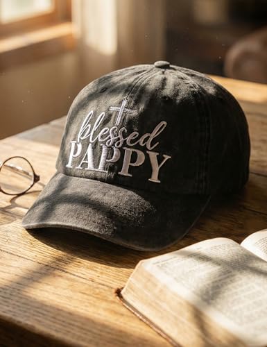 Image of InnoBeta Blessed Pappy Gifts Hat for Men, Pappy Gifts for Christmas, Fathers Day, Birthday, Adjustable Embroidered Baseball Cap