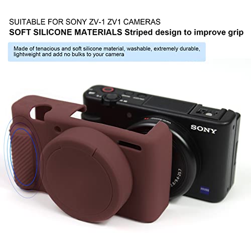Funda protectora Easy Hood para cámara Sony ZV-1 café miniatura 2
