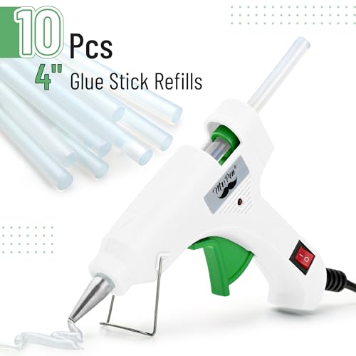 Mr. Pen Kit de pistola de cola quente - Pistola de cola com 10 bastões de cola, conjunto de mini pis