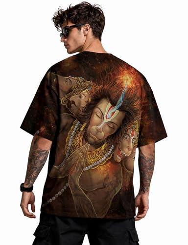 Image of STAND OUT All Over Printed Shiva, Krishna, Hanuman, Kali, Ram and Ravana, Ramayan, Bagavath Githa, Buddha Religious, Spiritual, Hindu Gods T-Shirts