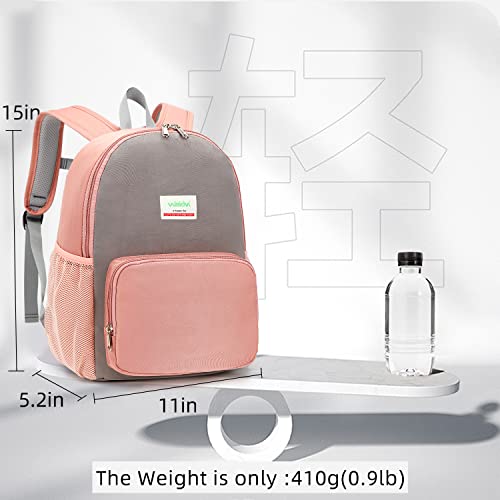 Waterproof Backpack for School Kids Backpack Bookbag Girls Boys Lightweight Travel Bag (Pink)2