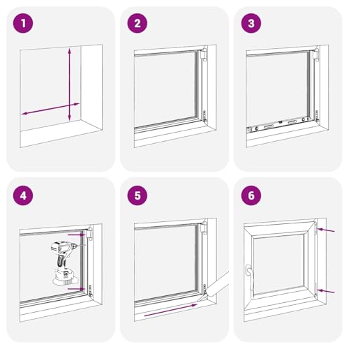 Ventana de sótano 60x100 cm en PVC blanco con vidrio aislante RISOR 6