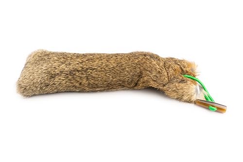 Fellefant Apportierspielzeug für Hunde aus echtem Kaninchenfell – Natürliches Trainingsspielzeug zum Apportieren – Dummy für kleine & mittlere Hunde – Kein Zerrspielzeug