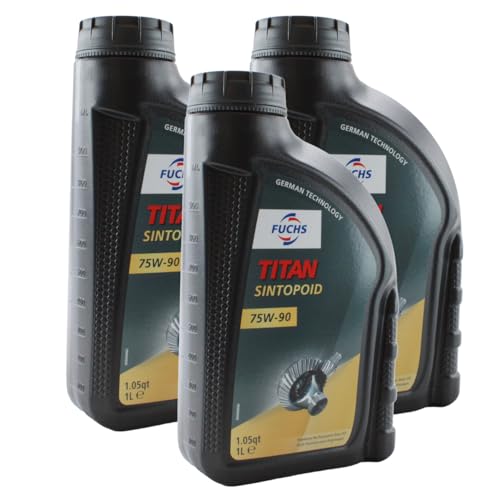 Fuchs 3 Liter TITAN SINTOPOID SAE 75W-90 Differential Gear Oil (3 x 1L)